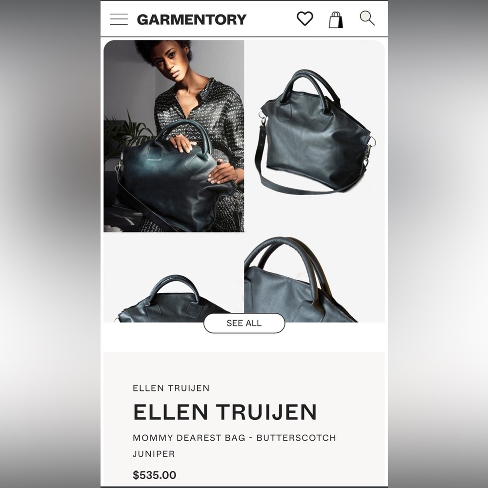 Ellen Truijen Leather Mommy Dearest Bag in Butterscotch Juniper - Picture 8 of 13